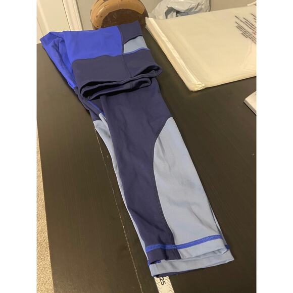 Buffbunny Collection Pants Womens XL Blue Colorblock High Rise Pockets Yoga - Picture 6 of 7